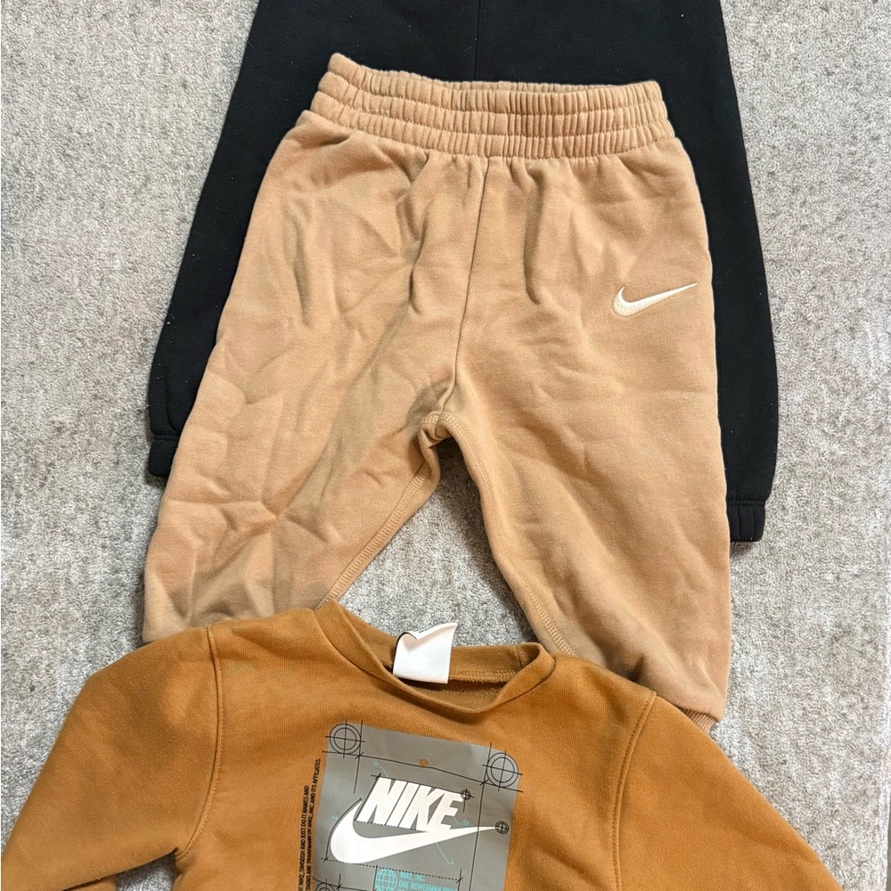 Nike Kids Black and Tan Joggers bundle
